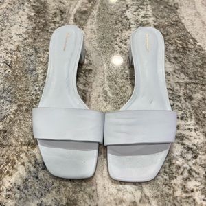 Reformation Baby Blue Slides